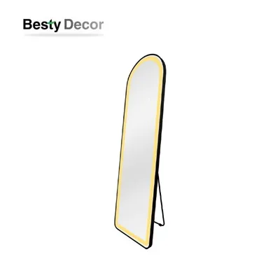 Черное светодиодное зеркало для ванной комнаты